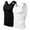 Black and White-2pc, variant on 2PC Compression Shirt, Compression Shirt, Mens Tank Tops, Slimming Body Shaper Vest, Sport Running Dry Fit Gym Shirt(Black)