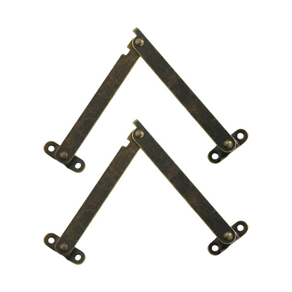 2Pcs Folding Lid Support Hinges Display Bracket Lift Up Stay Hinge Hardware