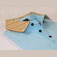 thumbnail image 4 of Men Sports Shirt PAZO by DE-NIKO Short Sleeves Cotton Polo Shirt DBK2303 Blue, 4 of 6