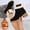 Black, variant on Women Chunky Heel Ankle Winter Boots Faux Fur Fold Over Collar Buckle Decor Side Zipper Warm Non Slip Fashion Booties Brown 6