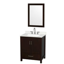 Wyndham Collection Wcs141430s-Qtz-Us3m24 Sheffield 30" Free Standing Single Basin Vanity
