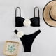 thumbnail image 2 of Traje de baño de dos piezas con estampado de leopardo para mujer, conjunto de Bikini Sexy a rayas, ropa de playa, Tanga, 2 of 5
