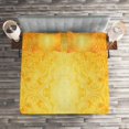 thumbnail image 2 of Ambesonne Orange Quilted Coverlet 3 Pcs, Antique Floral Ornament, Queen Size, Marigold, 2 of 2