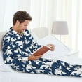 thumbnail image 5 of KLL Shark Sleepwear Mens Flannel Pajamas,Long Cotton Pj Set, 5 of 7