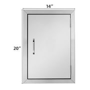 Ktaxon Outdoor Kitchen Doors Stainless Steel,Vertical Single Access Door Vented Metals