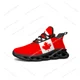 thumbnail image 1 of Zapatillas deportivas planas con bandera canadiense para hombre y mujer, deportivas de alta calidad con cordones de malla, hechas a medida, color negro., 1 of 6