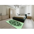 thumbnail image 5 of Ahgly Company Machine Washable Indoor Rectangle Transitional Medium Forest Green Area Rugs, 8' x 10', 5 of 7