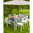 thumbnail image 4 of nqOlkjepod Green Leaves Birds Outdoor Tablecloth with Umbrella Hole & Zipper, Summer Botanical Watercolor Rectangle Table Cover 52x70 Inch, Dining Waterproof Table Cloth Protector for Patio/Party, 4 of 7