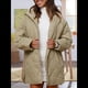 thumbnail image 4 of Chaqueta Larga con Capucha y Acolchado de Rombos para Mujer, Abrigo de Invierno de Moda, Holgado y de Gran Tamaño, Chaquetas Cálidas de Larga. Verde L, 4 of 8