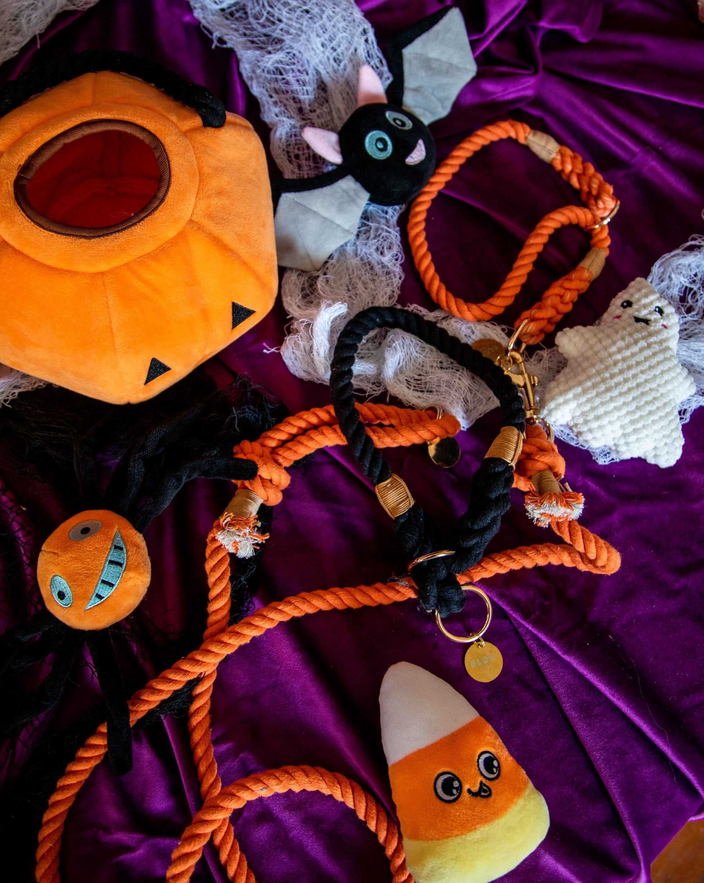Halloween Jack O Lantern Hide and Seek Dog Toy with 4 Interactive Plush Toys