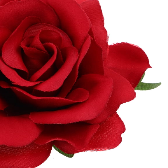 UPOUART Set of 2 Red Rose Hair Clips for Women and Girls, Elegant Wedding & Daily Hair Accessories, Floral Hairpins