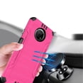 thumbnail image 3 of TJS Phone Case for Nokia G300 5G (N1374DL), Dual Layer Shockproof Brushed Armor Magnetic Metallic Phone Case Cover (Pink), 3 of 7