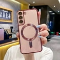 thumbnail image 6 of for Samsung Galaxy S22 Plus Case Magnetic Clear with Camera Lens Protector Full Protection MagSafe Electroplated Silicone Slim Fit Shockproof Protective Case Cover 6.6 Inch - Burgundy, 6 of 11