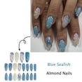 thumbnail image 4 of ONLYEOR Medium Long Press On Nails, Ocean Style Colorful Design, Reusable Fake Nails for Summer & Vacation Look, 4 of 6