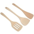 thumbnail image 3 of 3-Piece Unpainted Wood Spatula Set, Natural Wooden Kitchen Utensils for Non-Stick Cookware, 3 of 8