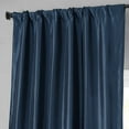 thumbnail image 4 of Navy Blue Faux Silk Taffeta Curtain (1 Panel), Navy Blue, 50W X 96L, 4 of 6