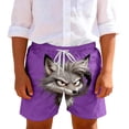 thumbnail image 2 of Babcutegg Boys and Girls Solid Color Summer Shorts – Breathable Cotton Blend with Fun Prints, Functional Pockets, and Comfortable Fit for Beach, Play, or Casual Wear Purple Size 9 Years, 2 of 9