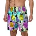 thumbnail image 2 of Fotbe Graffiti Pineapples Men’s Swim Trunks Quick Dry Swim Shorts Board Shorts with Mesh Lining-XX-Large, 2 of 9