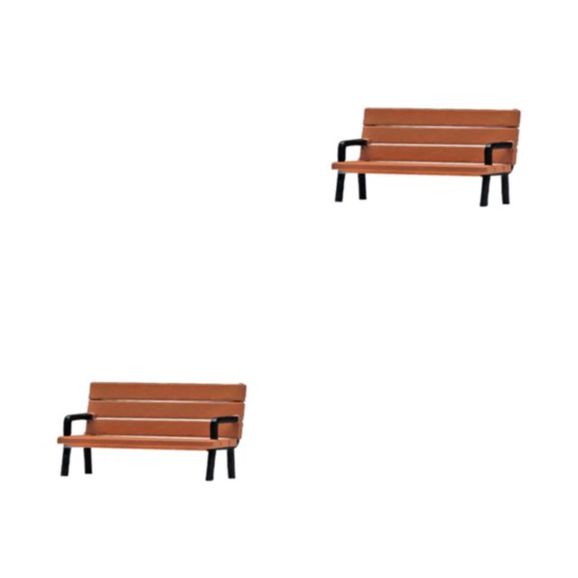 Transemion Hand Painted 1/64 Bench People Model Movie Props Miniature Layout Decor Beautifully Crafted Dioramas Micro Only Bench 2Set