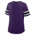 thumbnail image 3 of Women's Fanatics Purple Baltimore Ravens Redzone Draw Play Athena Lace-Up T-Shirt, 3 of 3