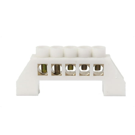 5 Holes Bridge Design Ground Wire Row Copper Tone Terminal