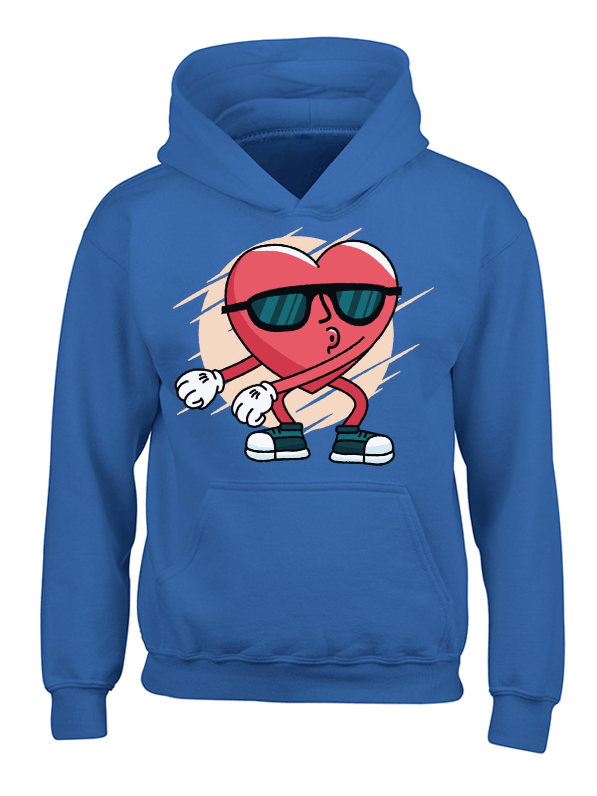 Awkward Styles Valentine's Hoodies for Kids Funny Heart Dance Hooded