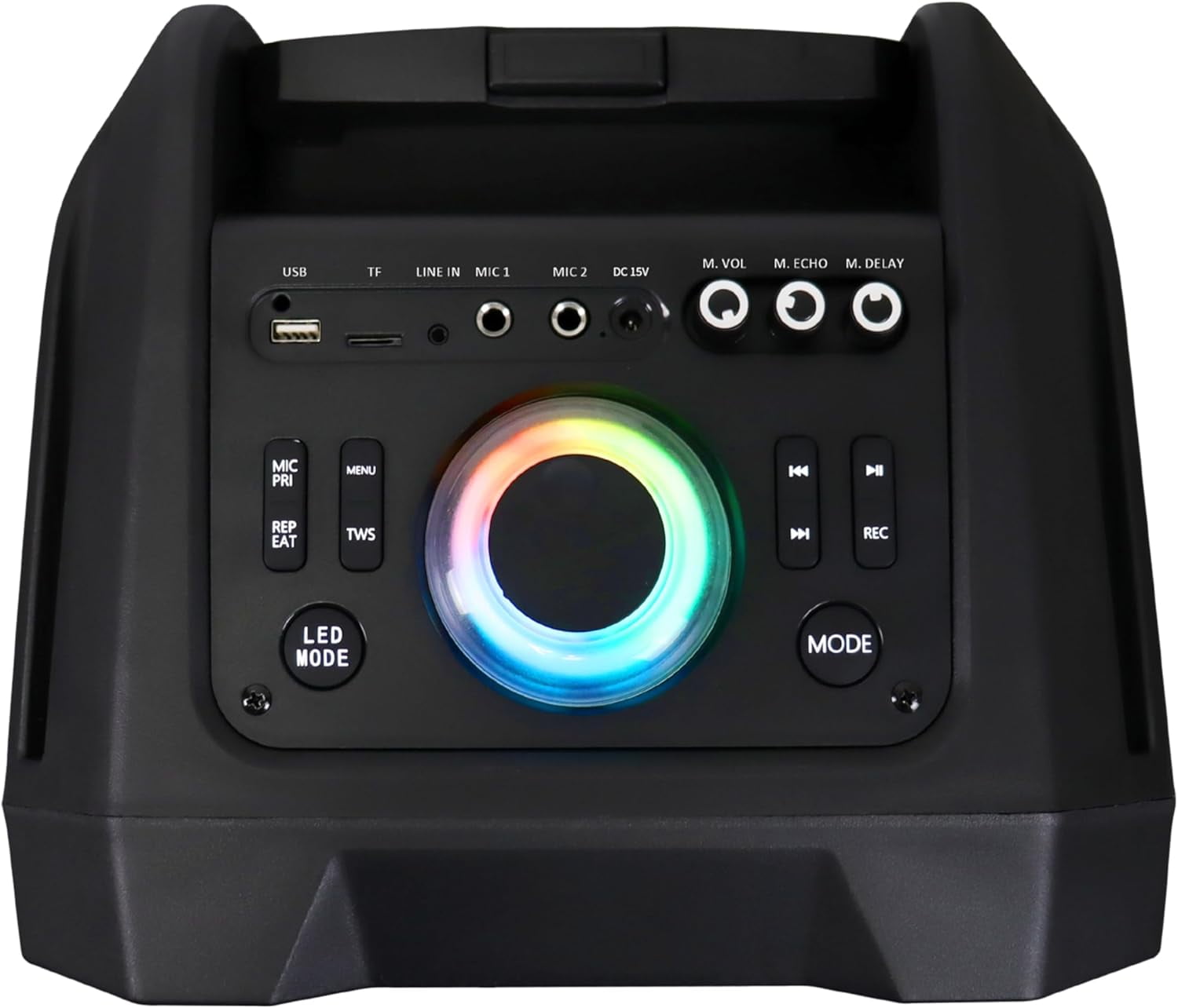 IQ Sound IQ-5415DJBT 15-inch Portable Bluetooth Speaker, Built-in Bluetooth, TWS, FM Radio, Micro SD/USB/AUX/Mic Inputs