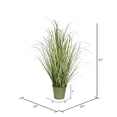 thumbnail image 3 of Vickerman 37" Native Green Grass In Iron Pot - TD190537, 3 of 6