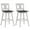 White/Grey, variant on Costway Set of 2 Bar Stools Swivel Pub Height Chairs w/ Rubber Wood Legs White