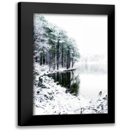 Hausenflock, Alan 11x14 Black Modern Framed Museum Art Print Titled - Shelly Lake in Winter II