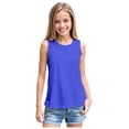thumbnail image 1 of DXOUPM Camisoles pour Filles Légères à Col Rond Sans Manches Chemise Ample Vacances Sorties, 1 of 3
