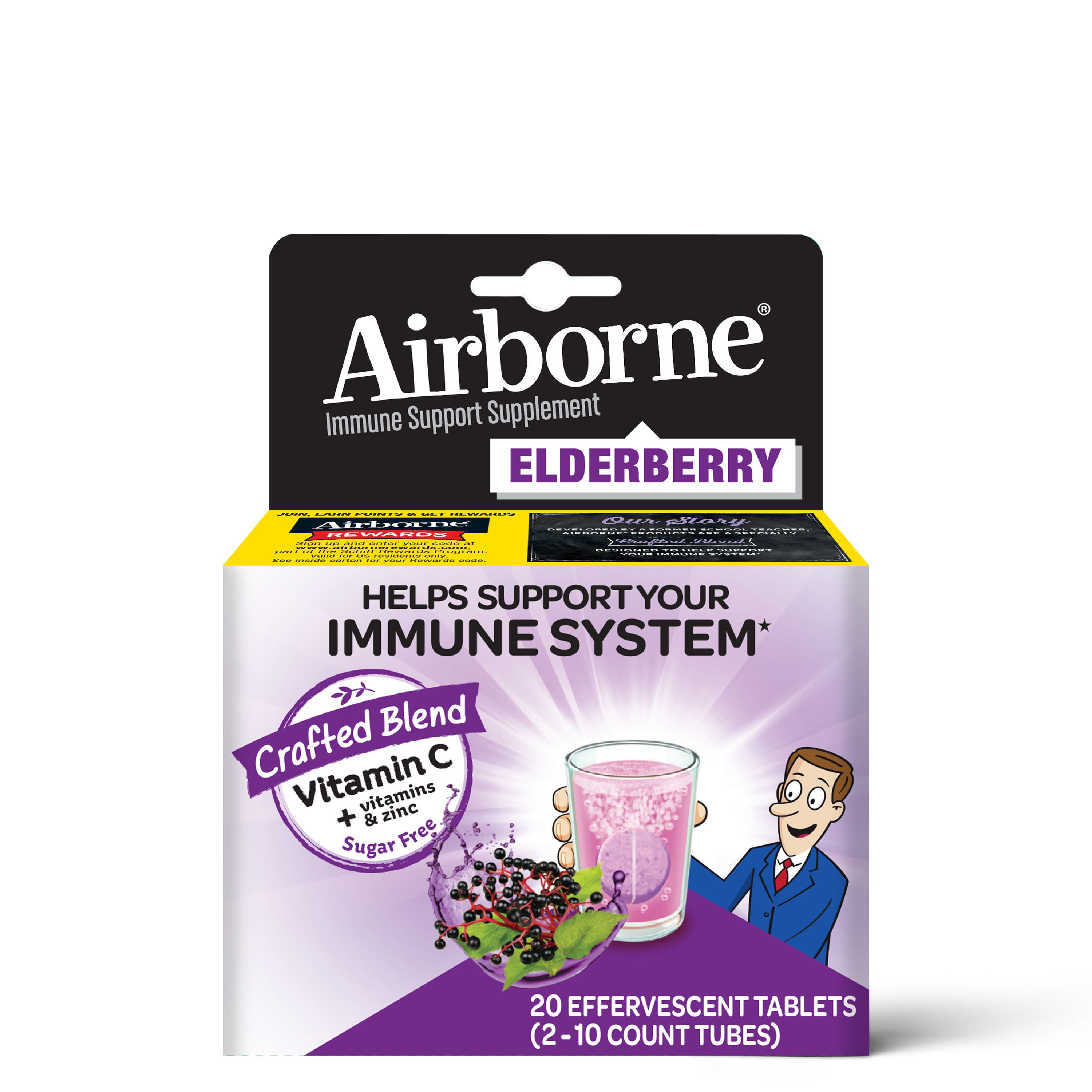 Buy Airborne Elderberry Extract Vitamin C 1000mg per serving