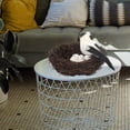 thumbnail image 3 of Nido de pájaro artificial con huevos, adorno para jardín, decoración, manualidades para nidos de pájaros. blanco, 3 of 9