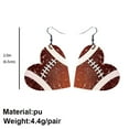 Christmas Clearance Earrings for Women Love Shaped Sports Leather