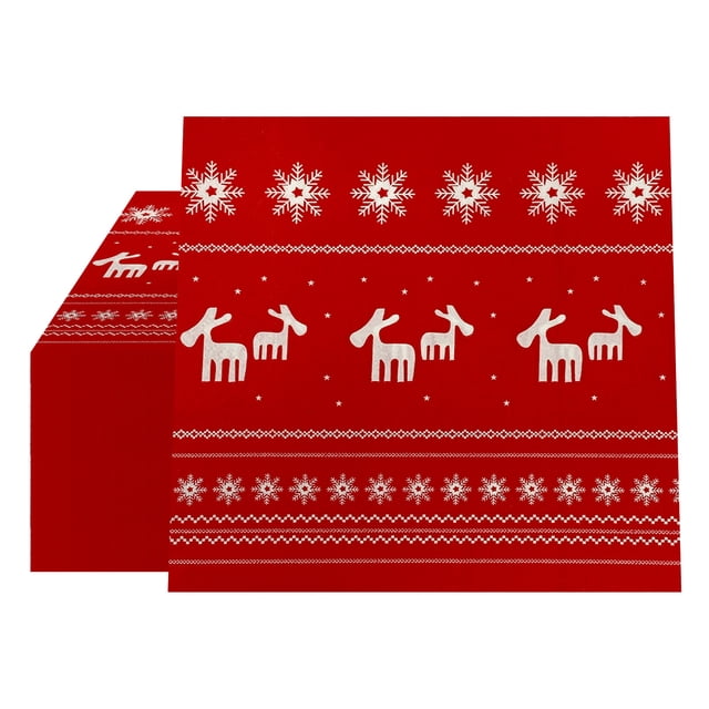 Christmas Party Decorations Birthday Party Decorations Christmas Disposable Patterned Napkins Party Table Decor Red Accent