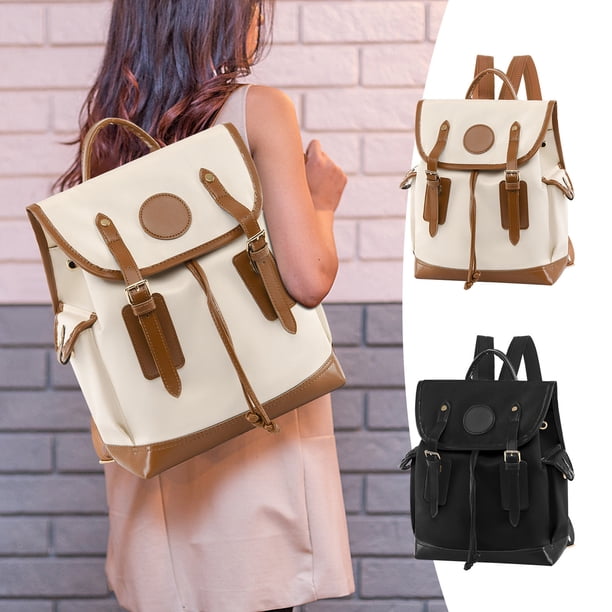 Fiudx Mochila de Viaje, Diseño Delgado, Gran Capacidad, Impermeable, Correas de Hombro Cómodas, para Uso En Exteriores, para Oficina y Universidad, Unisex, 13.4 Pulgadas, Negra y Beige.