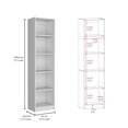 thumbnail image 4 of Clawson 4 Piece Living Room Set with 4 Bookcases, White, 4 of 7
