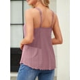 thumbnail image 5 of Charmo Women's Summer Spaghetti Tank Top Blouse Basic Tops Scoop Neck Undershirts Built-in Bra, 5 of 6