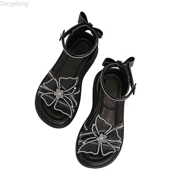 Zecgelong Girls Sandals For Toddlers And Kids Summer Outdoor Play Comfortable Breathable Lightweight Casual Walking Shoes With Sole Girls Summer Sandals Size 9.5 Black
