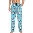 thumbnail image 3 of GZHJMY Penguin Pajama Pants for Men, Lounge Pants Lightweight Men Pajama Bottoms with Drawstring Pockets, Christmas New Year Birthday Gifts, Large, 3 of 6