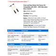 thumbnail image 2 of Front and Rear Brake Pad Sensor Kit - Compatible with 2003 - 2005 Mercedes-Benz CLK320 2004, 2 of 2