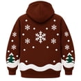 thumbnail image 5 of VOUZZA Adult Christmas Pet Pouch Hoodie, Reindeer Long Sleeve Sweatshirt Pullover with Round Front Puppy Pocket for Small Dogs and Cats, 5 of 5