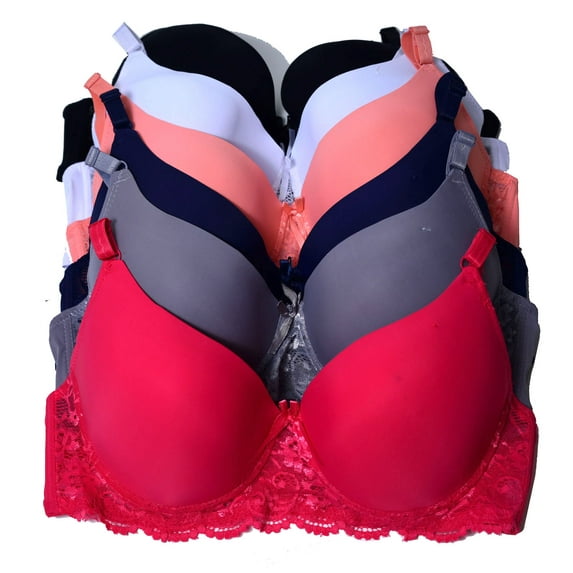 Women Bras 6 pack of Bra D cup DD cup Size 38D (6303)