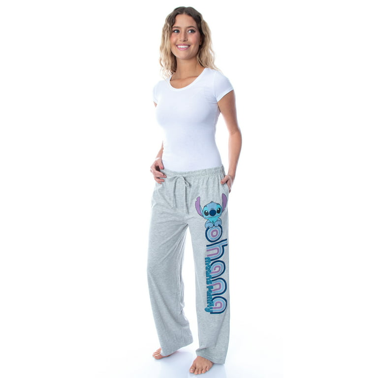 Disney Women's Lilo And Stitch Ohana Soft Touch Cotton Pajama Pants S
