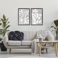 thumbnail image 2 of Stupell Industries Grey Foliage Impression 2 Piece Black Framed Floater Canvas Set, design by Stellar Design Studio, 2 of 9