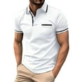 thumbnail image 1 of camisa de hombre súper ligera manga corta ropa casual para hombre blanco / m, 1 of 8