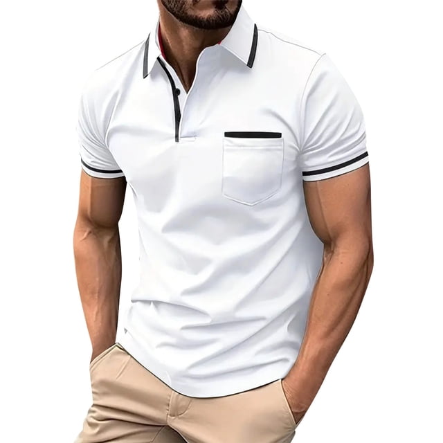 camisa de hombre súper ligera manga corta ropa casual para hombre blanco / m