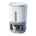 thumbnail image 1 of Dispensador de arroz de plástico Caja de arroz grande Recipientes de almacenamiento Dispensador de arroz Cubo de arroz Barril de arroz de medición, 26 Gris Baoblaze contenedor de almacenamiento de arroz, 1 of 8