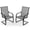 Gray, variant on Costway 2pcs C-Spring Motion Patio Dining Chairs All Weather Heavy Duty Outdoor Black