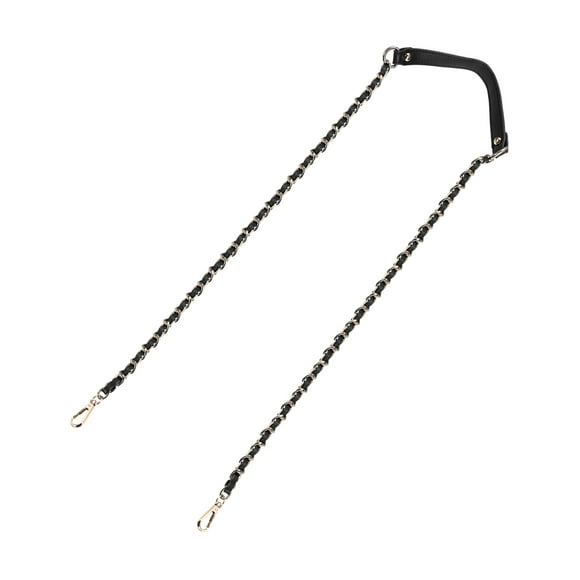 Uxcell 51" Iron Flat Chain Strap Sac à Main Épaule Cross Body DIY Remplacement, Or Noir